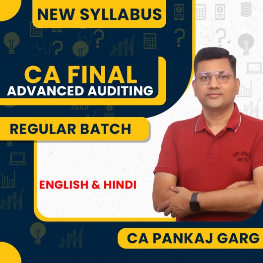 CA Pankaj Garg Advanced Auditing Regular Live Classe For CA Final: Online classes.