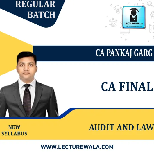 CA Final Audit and Law (Nov-2022 Batch) New Syllabus Regular Course By CA Pankaj Garg :Pen Drive / Online Classes