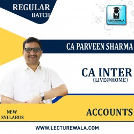 CA Inter Accounting Live + backup Regular Course By CA Parveen Sharma : Online Live Classes.