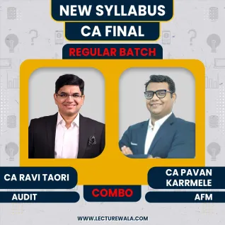 CA Pavan Karmele & CA Ravi Taori Audit Regular in-Depth Online Classes For CA Final CA Pavan Karmele & CA Ravi Taori Audit Regular in-Depth Online Classes For CA Final