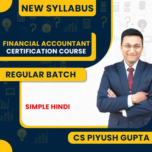 CA Piyush Gupta Financial Accountant (Certification Course): Online classes