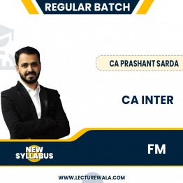 CA Inter Financial Management (FM) Regular In-Depth Batch by CA Prashant Sarda: Online Classes / Pen Drive 