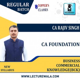 CA Foundation BCK Regular Course: Video Lectures + Study Materials by CA Rajiv Singh (For May 2022)
