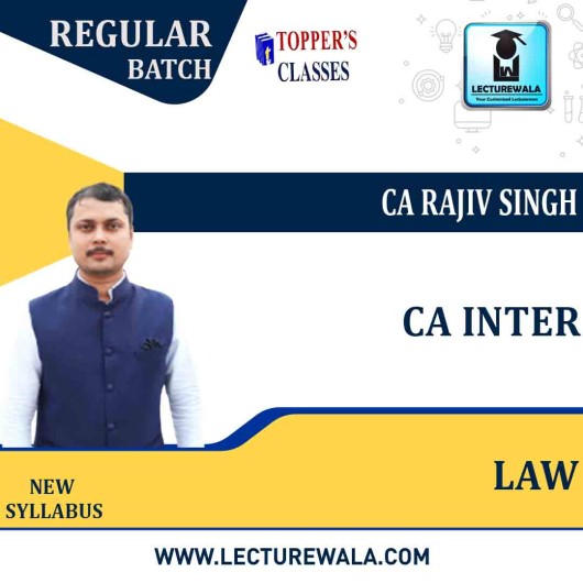 CA Inter Laws Regular Course By CA Rajiv Singh: Pen Drive / Google Drive.