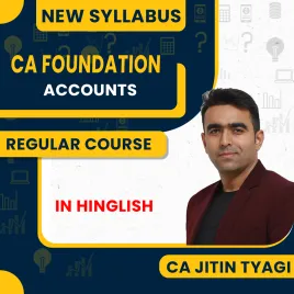CA Jitin Tyagi Foundation Accounting Regular Course Online / offline Sept 2026 &amp; Jan 2027