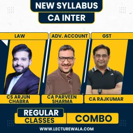 CA Inter New Syllabus Adv Acc,Law ,Gst Regular Combo By CA Parveen Sharma,CS Arjun Chabra,CA Raj Kumar For Sep 2026 &amp; jan 2027