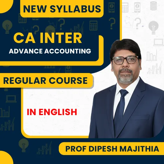 CA Inter Accounting Regular In English : New Syllabus by JK Shah Classes Prof Dipesh Majithia 