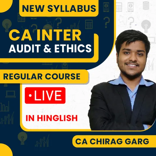 CA Chirag Garg Audit & Ethics Regular Online Classes For CA Inter: Pen drive / Online classes.