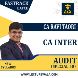 CA Inter Audit Special 50 Exam-Oriented Recorded Batch Crash Course By CA Ravi Taori : Pen Drive / Google Drive
