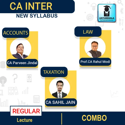 CA Inter Group - 1 Combo Regular Course By CA Sahil Jain & CA Rahul Garg & CA Pankaj Garg : Pen Drive / Online Classes