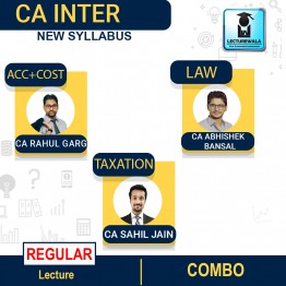 CA Inter Group - 1  Combo Regular Course : Video Lecture + Study Material By CA Sahil Jain & CA Rahul Garg & CA Abhishek Bansal (For NOV.2022 & May 2023)