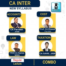 CA Inter Group-1 Combo Regular Course By CA Sahil Jain & CA Parveen Jindal & Prof.CA Rahul Modi & Prof. CA Dhawal Purohit : PEN DRIVE / ONLINE CLASSES. 