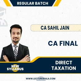 CA Sahil Jain Diract Tax (DT) Regular Online Classes For CA Final: Pen Drive / Online Classes