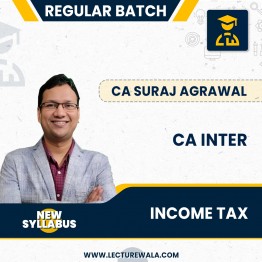 CA Inter New Income Tax  New Syllabus Regular Course By CA Suraj Agrawal : Pen drive / online classes.