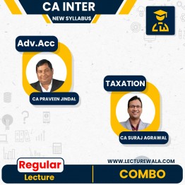 CA Inter Adv.Accounts & Taxation New Syllabus Regular Course By CA Praveen Jindal & CA Suraj Agrawal : Pen drive / online classes.