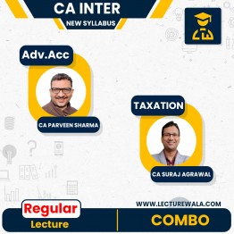 CA Inter Adv.Accounts & Taxation New Syllabus Regular Course By CA Parveen Sharma & CA Suraj Agrawal : Pen drive / online classes.