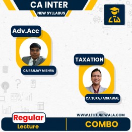 CA Inter Adv.Accounts & Taxation New Syllabus Regular Course By CA Ranjay Mishra & CA Suraj Agrawal : Pen drive / online classes.