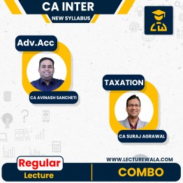 CA Inter Adv.Accounts & Taxation New Syllabus Regular Course By CA Avinash Sancheti & CA Suraj Agrawal : Pen drive / online classes.