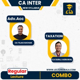 CA Inter Adv.Accounts & Taxation New Syllabus Regular Course By CA Tejas Suchak & CA Suraj Agrawal : Pen drive / online classes.