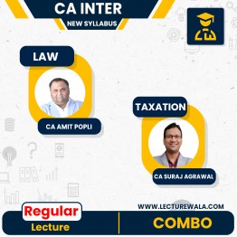 CA Inter Corporate & Other Laws & Taxation New Syllabus Regular Course By CA Amit Popli & CA Suraj Agrawal : Pen drive / online classes.