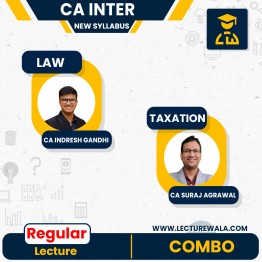 CA Inter Corporate & Other Laws & Taxation New Syllabus Regular Course By CA Indresh Gandhi & CA Suraj Agrawal : Pen drive / online classes.