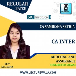 CA Inter Auditing & Assurance Regular Course New Syllabus : Video Lecture + Study Material By CA Samiksha Sethia (For Nov 2022)