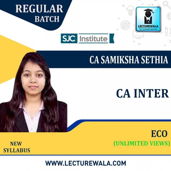 CA Inter Economics for Finance - Grp 2 (Batch No. 20A) Regular Course New Syllabus By CA Samiksha Sethia: Pen Drive / Google Drive.