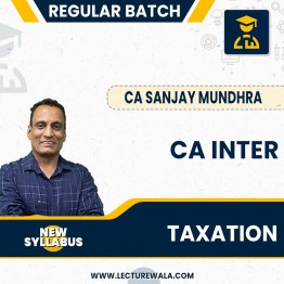 CA Inter New Syllabus Taxation Regular Course by CA Sanjay Mundhra : Pen Drive / Onlne Classes