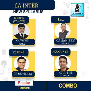 CA Inter Combo (Tax + Law + Costing + Account) Regular Course By CA Vivek Gaba & CA Sanjeev Sapra & CA Jitin Tyagi & CA RK Mehta : Online classes. CA Inter Combo (Tax + Law + Costing + Account) Regular Course By CA Vivek Gaba & CA Sanjeev Sapra & CA Jitin Tyagi & CA RK Mehta : Online classes.