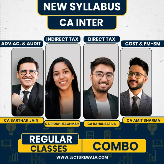 CA Inter Both Group All Subjects (Excluding Law) Regular Online Combo Classes By Fast Education