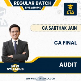 CA Final Audit  Live Latest Batch By CA Sarthak Jain: Pendrive / Google Drive.