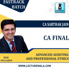 CA Final Audit Faster Batch New Syllabus Regular Course : Video Lecture + Study Material By CA Sarthak Jain (For Nov 2022 & May 2023)