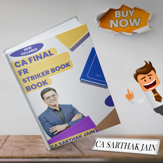 CA Final Financial Reporting Stricker Book By CA Sarthak Jain.
