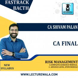  CA Final Risk Management Triple Fastrack Course : Video Lecture + Study Material By CA Shivam Palan (For2021-2022 & Onwards)