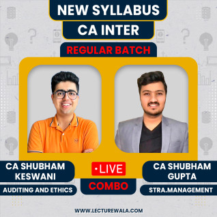 CA Inter New Syllabus Auditing + SM Regular Combo Classes By CA Shubham Keswani & CA Shubham Gupta : Live Online Classes CA Inter New Syllabus Auditing + SM Regular Combo Classes By CA Shubham Keswani & CA Shubham Gupta : Live Online Classes