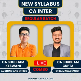 CA Inter New Syllabus Auditing + SM Regular Combo Classes By CA Shubham Keswani & CA Shubham Gupta : Live Online Classes CA Inter New Syllabus Auditing + SM Regular Combo Classes By CA Shubham Keswani & CA Shubham Gupta : Live Online Classes
