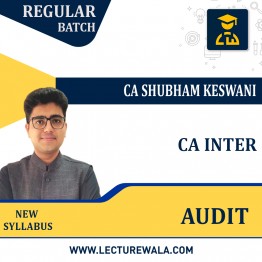 CA Inter Audit Live Regular Batch By CA Shubham Keswani : Pen Drive / Online Classes.