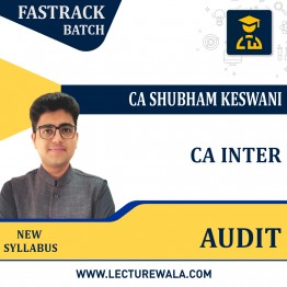 CA Inter Audit Fastrack Course By CA Shubham Keswani : Online Classes / Pendrive