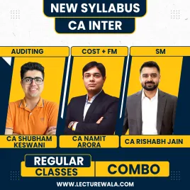 CA Inter Group - 2 All Subject Regular online Combo Classes By CA Rishabh Jain, CA Shubham Keswani &amp; CA Namit Arora
