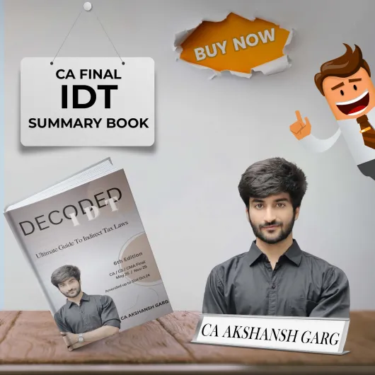 CA Akshansh Garg IDT Summary Book 6th Edition Combo Online Study Material For CA Final