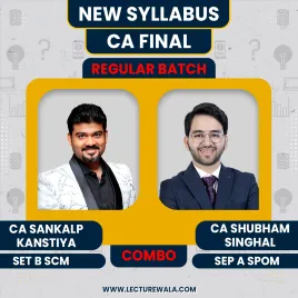 CA Shubham Singhal Set A & Sankalp Kanstiya Set B Combo Fastrack Online Classes For CA Final SPOM: Pen drive / online classes. CA Shubham Singhal Set A & Sankalp Kanstiya Set B Combo Fastrack Online Classes For CA Final SPOM: Pen drive / online classes.
