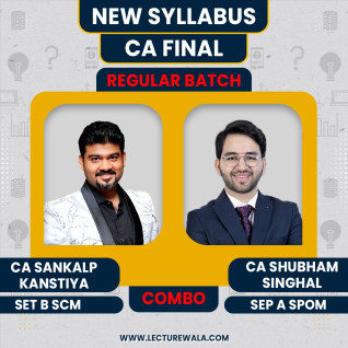 CA Shubham Singhal Set A & Sankalp Kanstiya Set B Combo Fastrack Online Classes For CA Final SPOM: Pen drive / online classes. CA Shubham Singhal Set A & Sankalp Kanstiya Set B Combo Fastrack Online Classes For CA Final SPOM: Pen drive / online classes.
