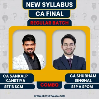 CA Shubham Singhal Set A & Sankalp Kanstiya Set B Combo Fastrack Online Classes For CA Final SPOM: Pen drive / online classes. CA Shubham Singhal Set A & Sankalp Kanstiya Set B Combo Fastrack Online Classes For CA Final SPOM: Pen drive / online classes.