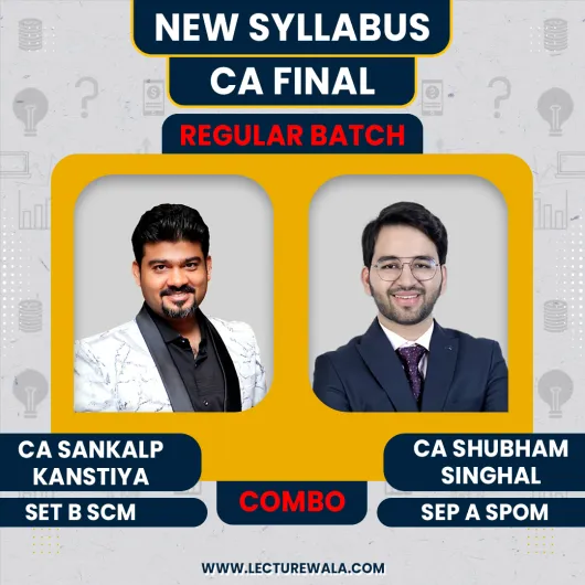 CA Shubham Singhal Set A & Sankalp Kanstiya Set B Combo Fastrack Online Classes For CA Final SPOM: Pen drive / online classes. CA Shubham Singhal Set A & Sankalp Kanstiya Set B Combo Fastrack Online Classes For CA Final SPOM: Pen drive / online classes.