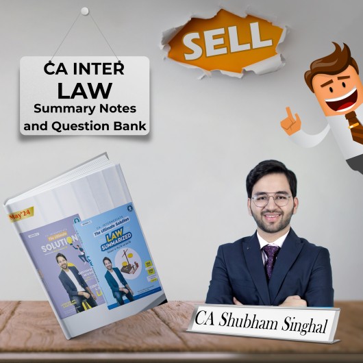 CA Inter – Corporate and Other Laws Summary Notes + Question Bank & MCQ Booklet Sep’24 /Jan’25 By CA Shubham SInghal