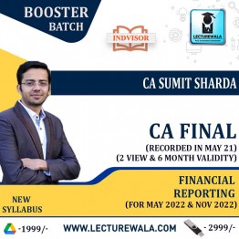 CA Final Financial Reporting Booster : Video Lecture + Study Material by CA Sumit Sharda (For Nov 2022)