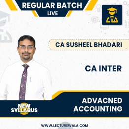 CA Inter New Advance Accounting Regular Course By CA Susheel Bhandari : Pen drive / online classes.