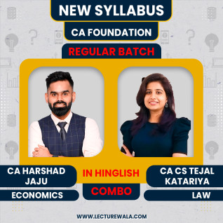 CA Foundation Law & Economics New Recording Batch By CA Harshad Jaju & CA CS Tejal Katariya 