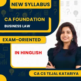 CA Foundation LAW Exam-oriented Batch By CA Tejal Katariya  CA Foundation LAW Exam-oriented Batch By CA Tejal Katariya
