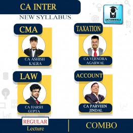 CA Inter Taxation + Law + Accounts+ cma Combo Regular Course : Video Lecture + Study Material by CA Vijender Aggarwal & CA Harsh Gupta & CA Praveen Jindal (For Nov 2022 & May 2023)
